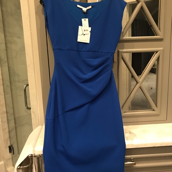 Diane von Furstenberg Blue Diamond Cocktail Dress - Picture 2 of 4